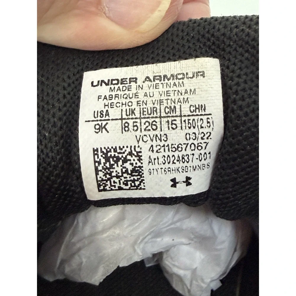 Under Armour Sz 9K Little Boys Tennis Shoes Sneakers